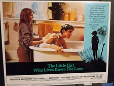 Lobby Card 1976 LITTLE GIRL LIVES DOWN LANE Jodie Foster bathes boyfriend horror
