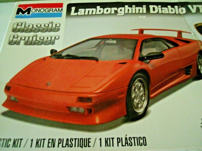 Lamborghini Diablo VT Plastic Model Kit-By Monogram/Revell-85-0889-1/24-Unbuilt