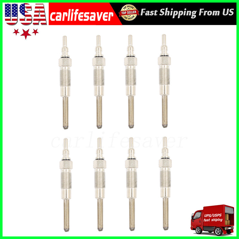 Set of 8 Glow Plugs F2TZ12A342A F250 F350 E250 For 88 1988-1994 Ford 7.3L Diesel