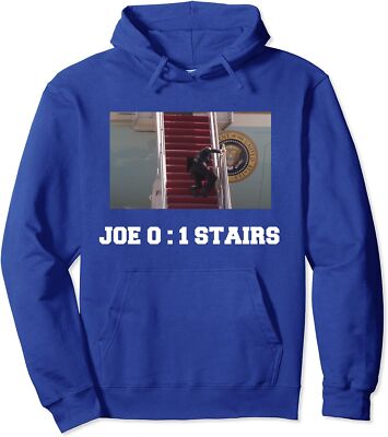 Biden Falling Down Stairs Joe Vs Stairs Funny Gift Unisex Hooded Sweatshirt