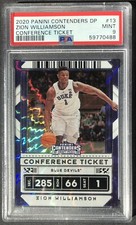 Zion Williamson 2020 Panini Contenders DP Conference Ticket 99/99 PSA 9 MINT #13