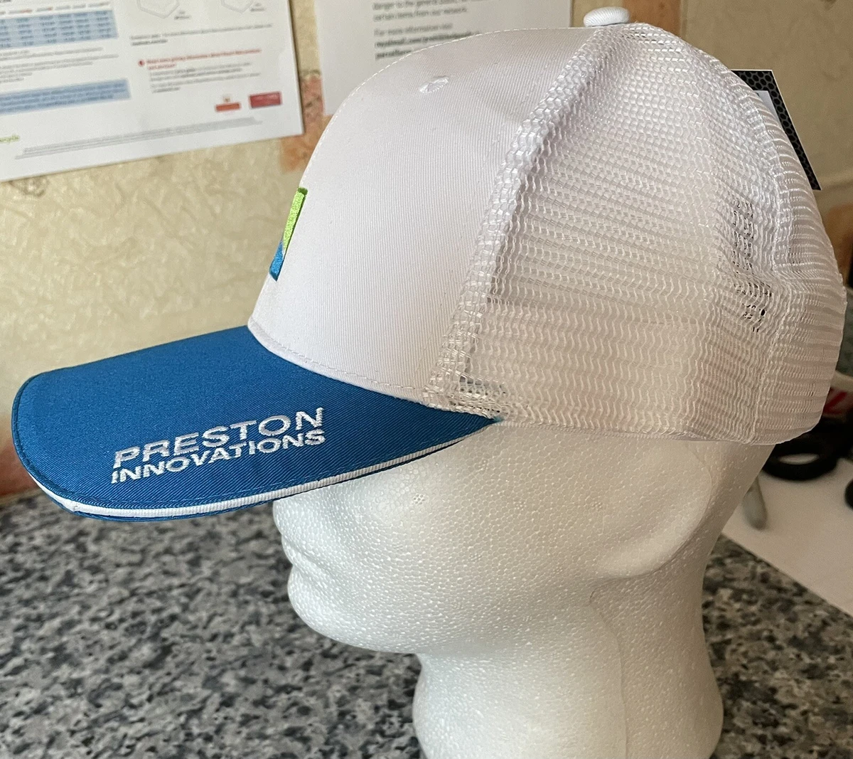 Preston Innovations White Baseball Cap Brand New Course Fishing