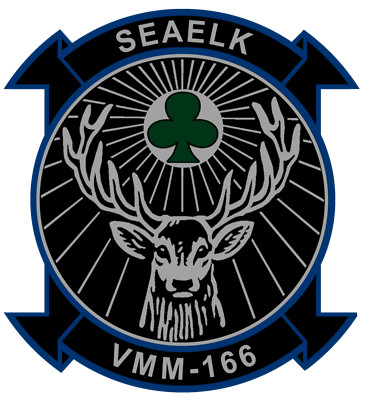 4'' MARINE CORPS VMM-166 SEA ELK JAGER WING SQUADRON VINYL DIE CUT DECAL STICKER
