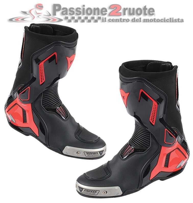 Stivali moto corsa pista Dainese Torque D1 Out nero rosso 44 black racing boots
