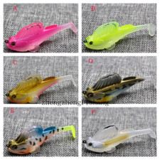 6PCS Fishing Lure Soft Bait Jig Dark Sleeper Swimbaits Bass Pike Perch Trout