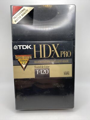 TDK HD-X Pro T-120 Professional Master Grade Blank VHS Video Tape NEW, Sealed