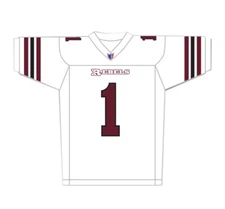 Youth/Men Dwayne Rock Johnson Kingman Rebels Football Jersey White Sewn