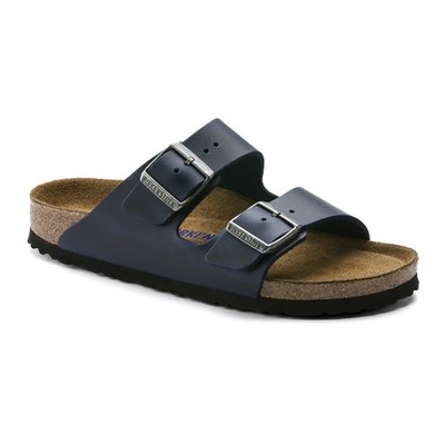 Birkenstock Arizona Women's/Men's Soft Footbed Oiled Leather Sandals Blue