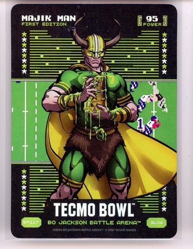 2026 Bo Jackson Battle Arena Tecmo Bowl Majik Man Glow Foil (RC)