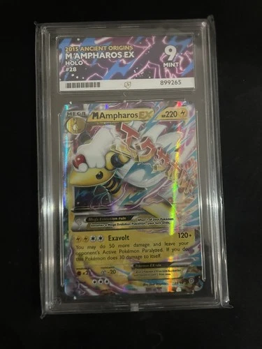 ACE 9 Pokémon TCG M Ampharos EX 28/98 XY Ancient Origins - psa 10 potential