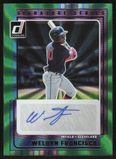 2025 Donruss #SG-WFC Welbyn Francisca Signature Series Green Laser