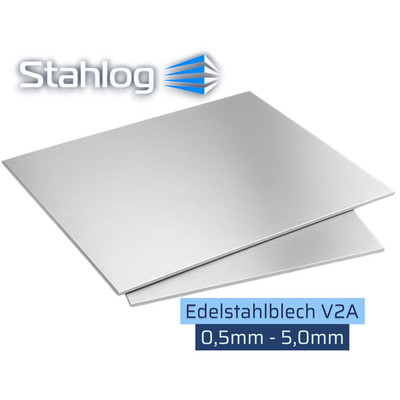 Edelstahlblech 0,5 - 3mm 1.4301 V2A Blank Platten Streifen Zuschnitt nach Wahl