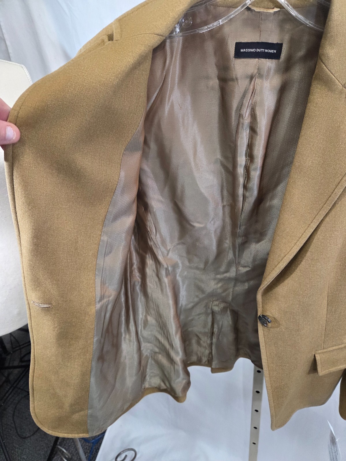 Massimo Dutti Camel Colored Wool/Viscose Blazer S… - image 6