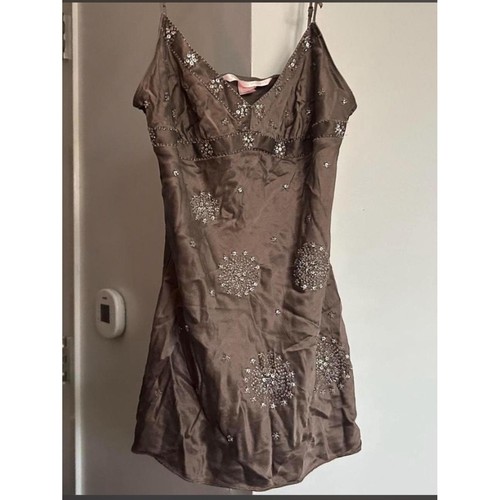 Victoria's Secret Vintage Silk Beaded Slip Dress