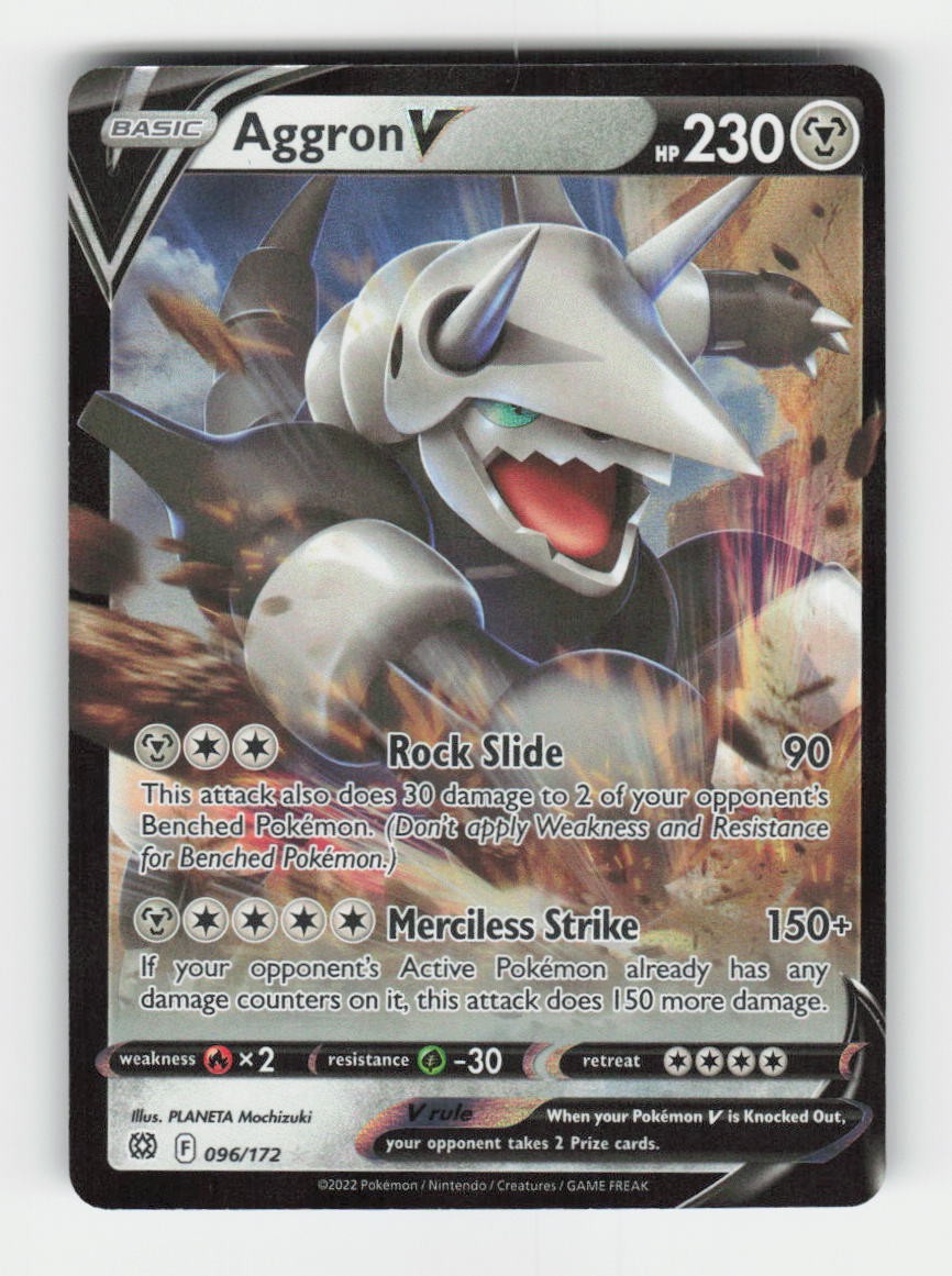 Aggron V 096/172 Brilliant Stars Holo Ultra Rare NM English