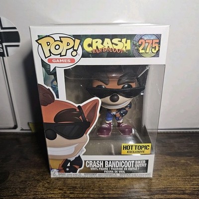 Funko Pop Vinyl Crash Bandicoot Biker Outfit Hot Topic Exclusive DAMAGED