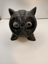 Vintage 1970s Goggly Eyed Owl Figurine