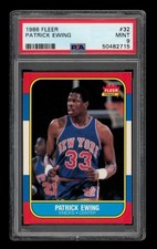 1986-87 Fleer Set-Break # 32 Patrick Ewing PSA 9 MINT