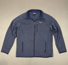 Patagonia Better Sweater Jacket Features A Knit Exterior with Heathered Blue XL