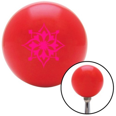 Pink Hawaiian Flower #5 Red Shift Knob w/ M16x1.5 Insert Shifter Auto Manual