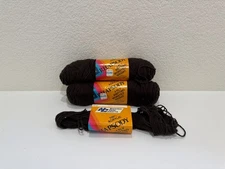 National Yarn Crafts Rhapsody Dark Brown Yarn. Color 9 (lot of 3)