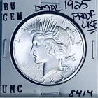 1925 P BU GEM PEACE SILVER DOLLAR UNC MS+++ U.S. MINT RARE COIN 8414