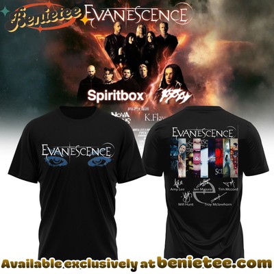 Evanescence US UK world tour gothic metal merch fan gift 3D T-Shirt