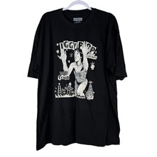 Iggy Pop & The Losers T-Shirt Mens XXL 2XL Black 2023 West Coast Tour Band Tee