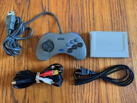 Sega Saturn gray Japanese console system 3 games memory Ascii Fighter Stick X