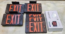 Black Emergency Exit Sign LED