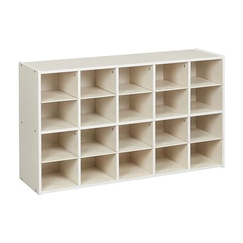 ECR4KIDS STREAMLINE 20 CUBBY TRAY STORAGE CABINET 4X5 NATURAL - WHITE WASH - Image 2 of 4