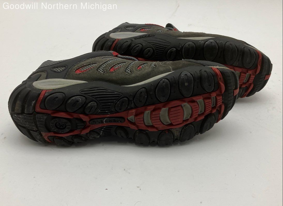 Merrell Gray And Red Solid Athletic Sneakers Men … - image 6