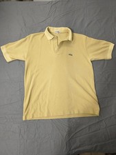 Vintage Chemise Lacoste Made in France Yellow Polo Shirt Men  s XL Crocodile Logo