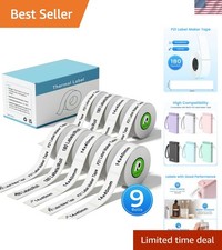 9 Rolls Compatible with Nelko P21 Label Maker Tape, 14X40Mm 0.55"X1.57" Self-A