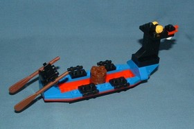 CASTLE, BLACK KNIGHTS BOAT SET NO. 1547 - LEGO - 1993 - USED CONDITION