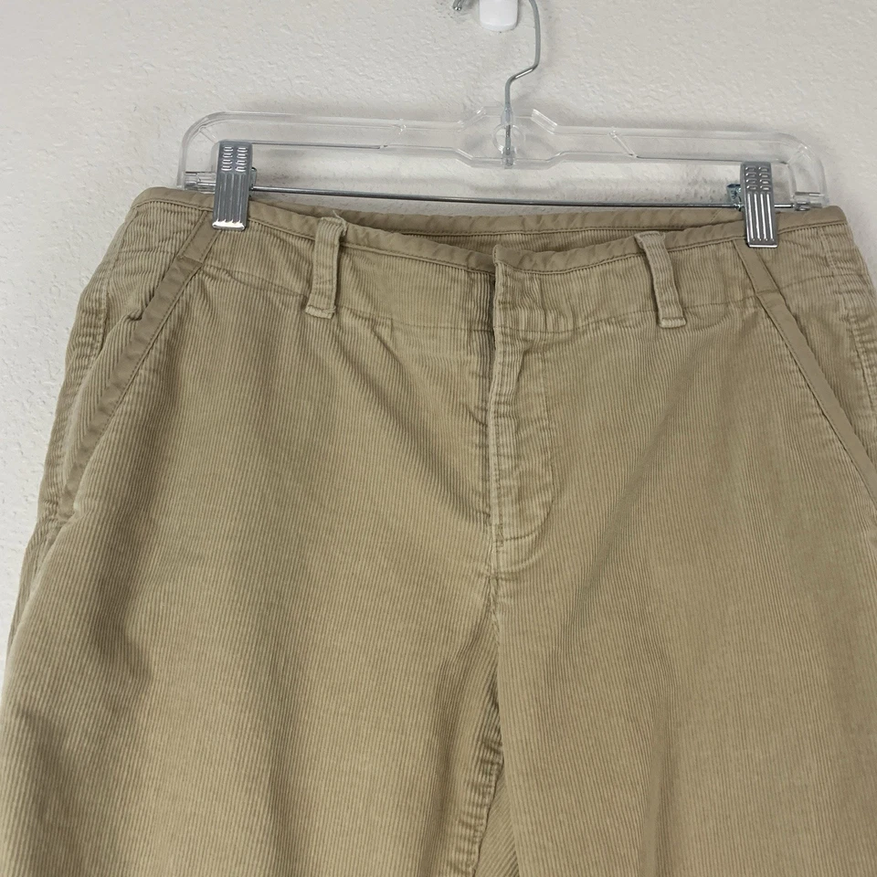Vintage Y2K Banana Republic Pants 6 Khaki Corduroy Boot Flare Chino Stretch Tan - Image 2 of 4
