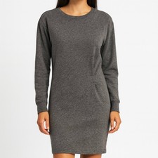 Cabi Charcoal Gray Long Sleeve Crew Neck Career Sweatshirt Dress Size S