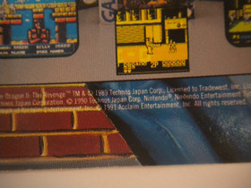 Vintage 1991 Double Dragon II III Nintendo GameBoy NES Print Ad Advertisement