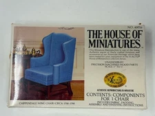 House of Miniatures Chippendale Wing Chair Kit No. 40016 X-Acto 1:12