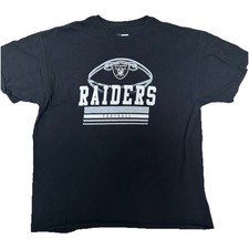 NFL Team Apparel Raiders Black T-Shirt XL Las Vegas Football Graphic Tee