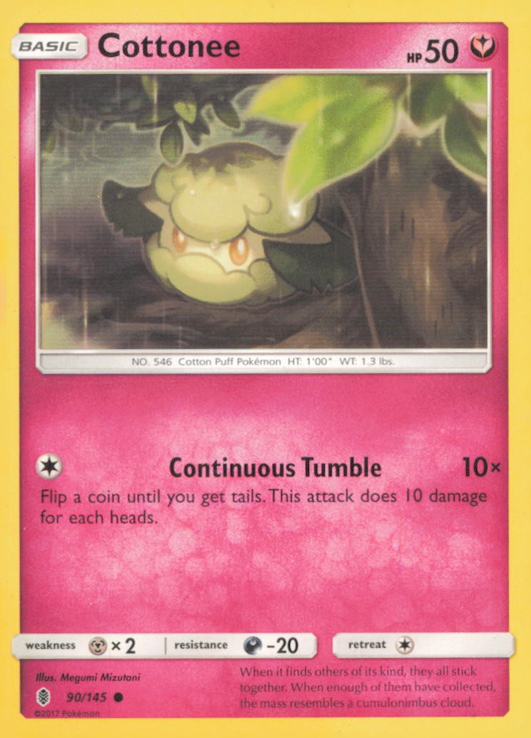 COTTONEE 90/145 COMMON GUARDIANS RISING POKEMON MODERATELY PLAYED