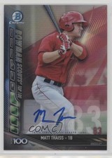 2017 Bowman Chrome Scouts Top 100 10/50 Matt Thaiss #BTP-83 Auto s3g