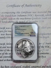 1729-1733 Cob 8 Reales ROOSWIJK Shipwreck NGC Certified with COA Mo Mexico *M13