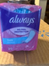 ALWAYS~THIN~NO FEEL PROTECTION~20 LINERS Travel Sized.