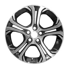 Refurbished Machined And Painted Black Aluminum Wheel 17 X 6.5