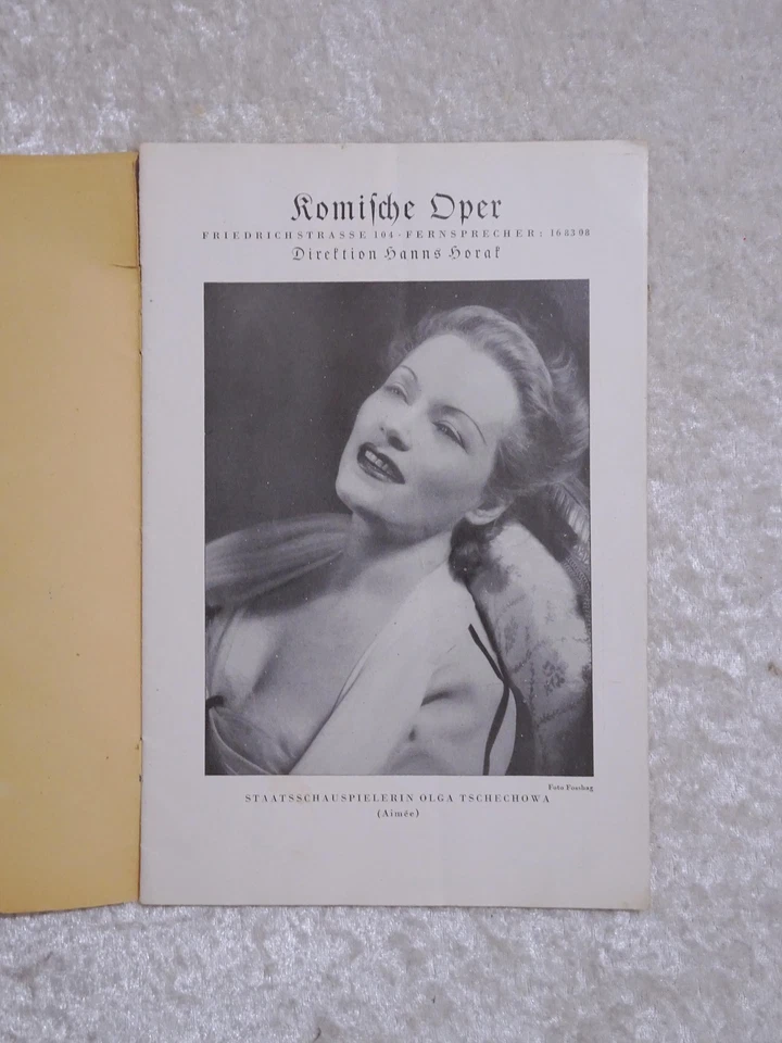 Broschüre Komische Oper Berlin Direktion Hanns Horak Spielzeit 1938/39 - Vintage - Bild 2 von 4