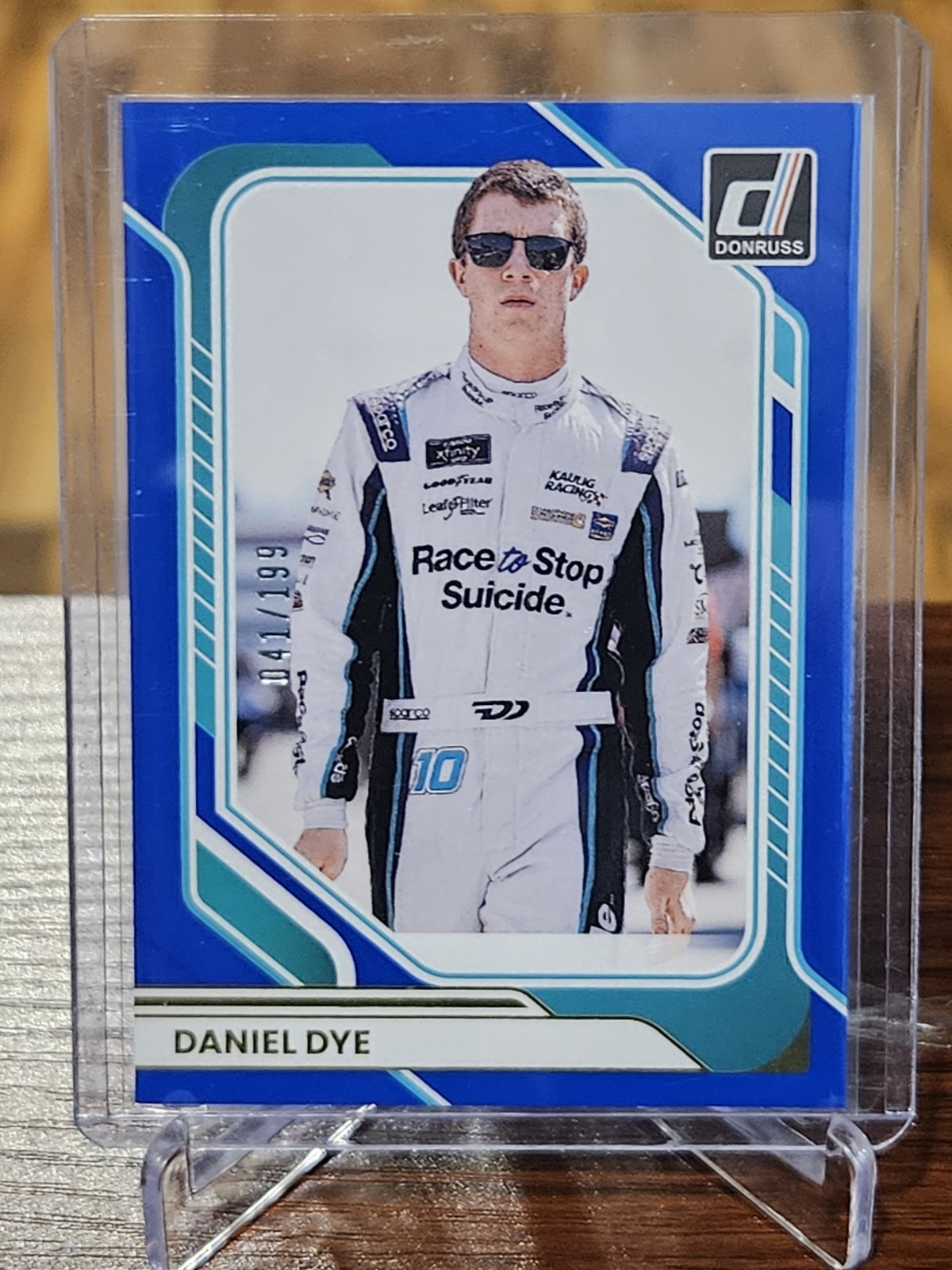 2026 Panini Donruss Racing Blue Daniel Dye /199 #77 NASCAR