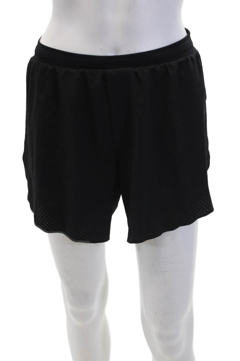 Lululemon Womens Drawstring Waist Perforated Athletic Shorts Black Size SFree Shipping in US $100+ Orders | $6.95 Orders Below