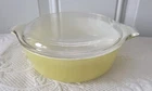 Vintage Pyrex Verde Yellow Greenish   1 Pt Casserole Dish & Lid 470C 471 VGC