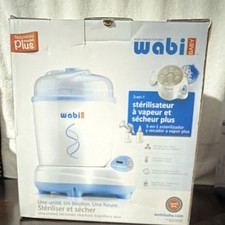 Wabi Baby Plus 3-in-1 Electric Sterilizer Dryer BPA Free 12H Storage White Blue